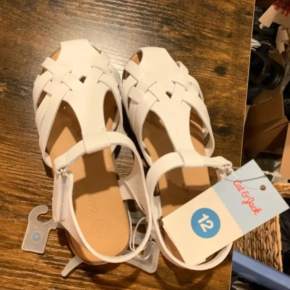 Buy 1 get one 50% off kids shoes Mix&Match 
Cat & Jack White Kids Sandals - Picture 7 of 7